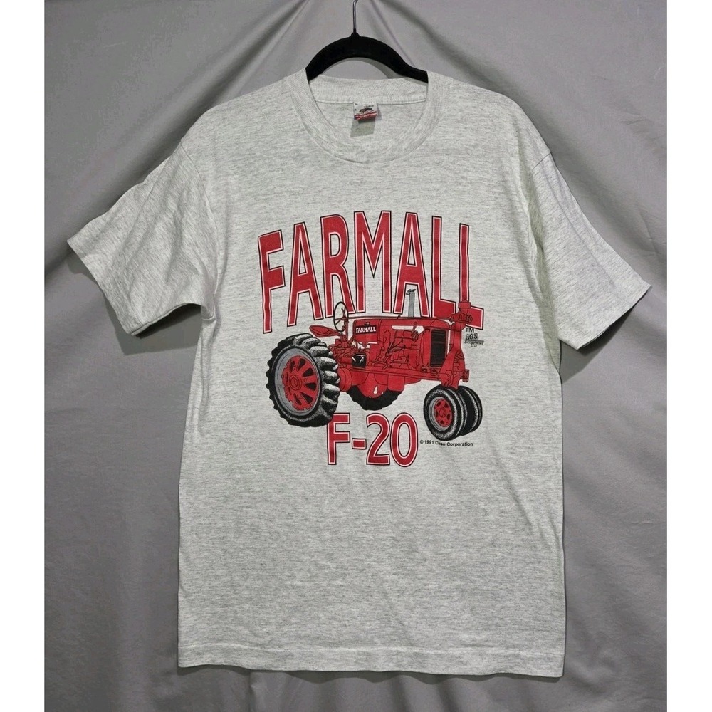 Vintage 90s Case IH Corporation Farmall F-20 Antique Tractor T-Shirt Large
